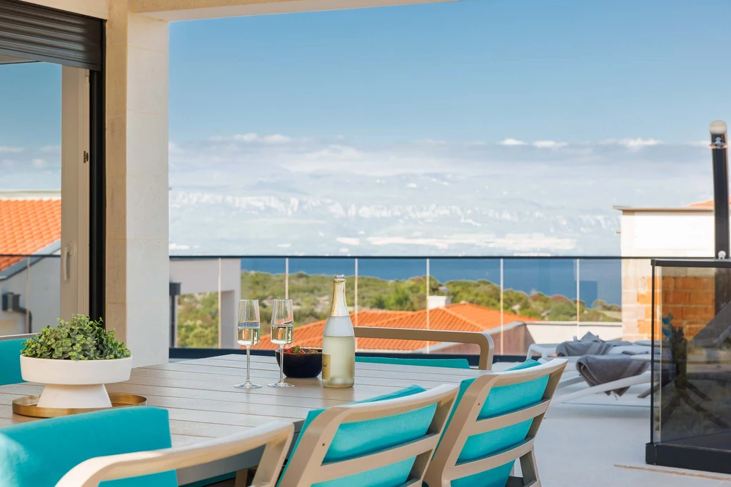 Vrbnik Villa with Private Heated Pool & Sea View