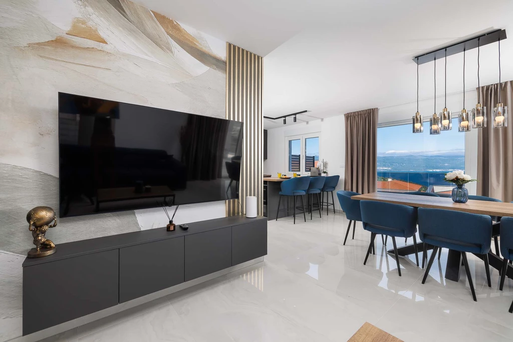 Vrbnik Villa with Private Heated Pool & Sea View