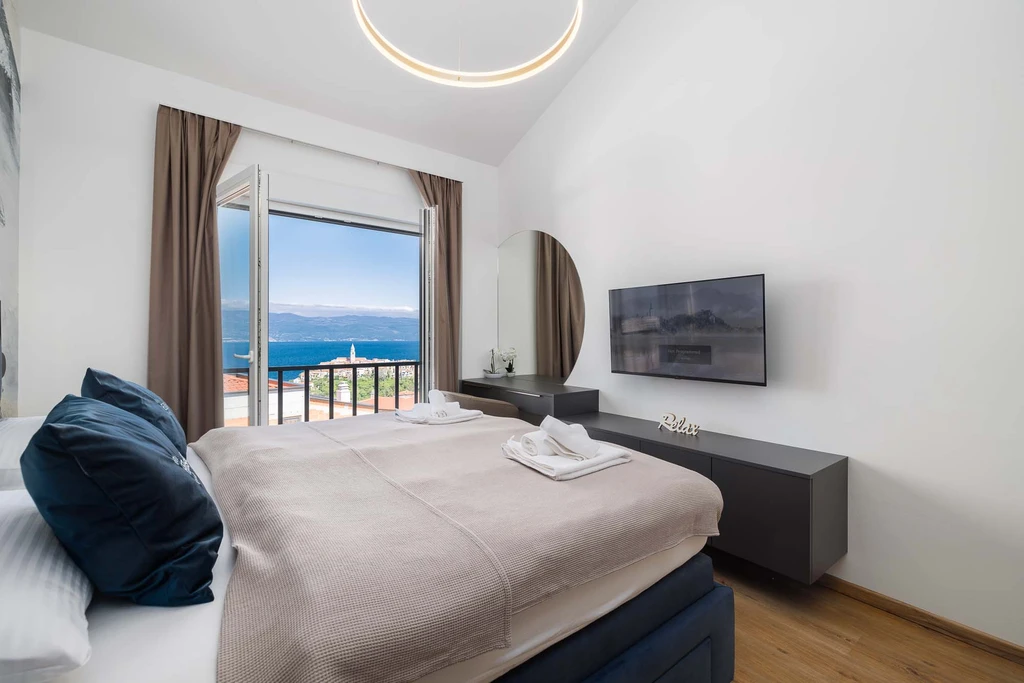Vrbnik Villa with Private Heated Pool & Sea View