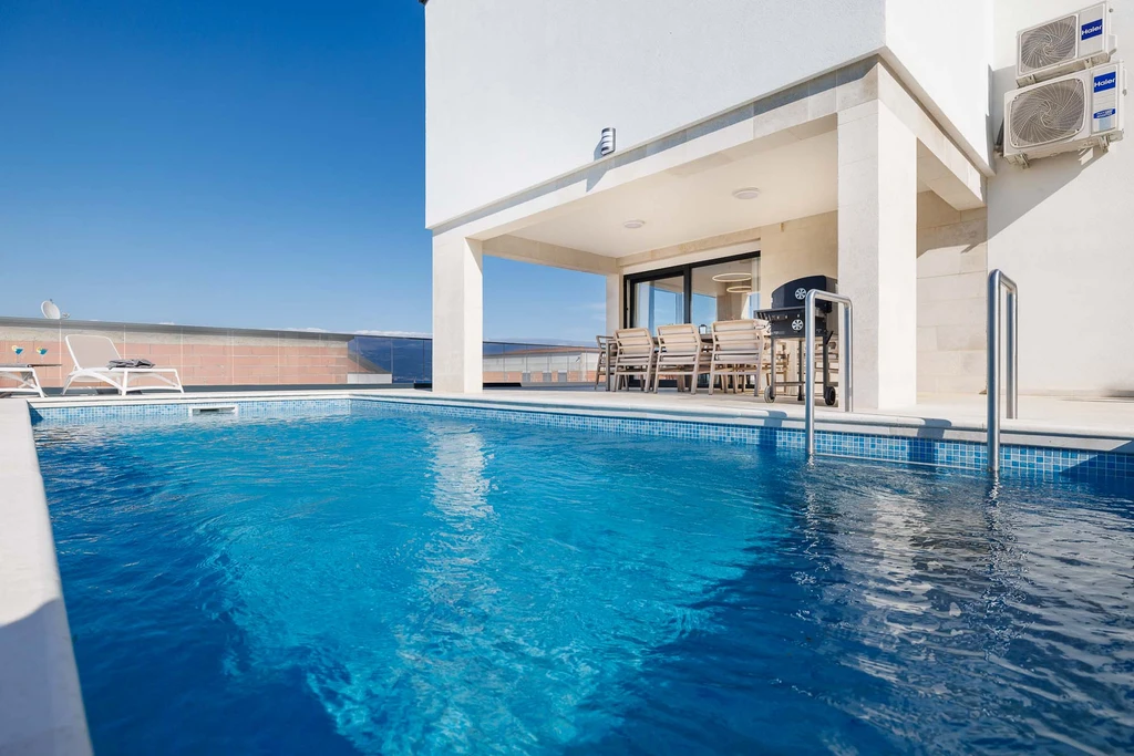 Villa in Vrbnik with Private Heated Pool & Sea View