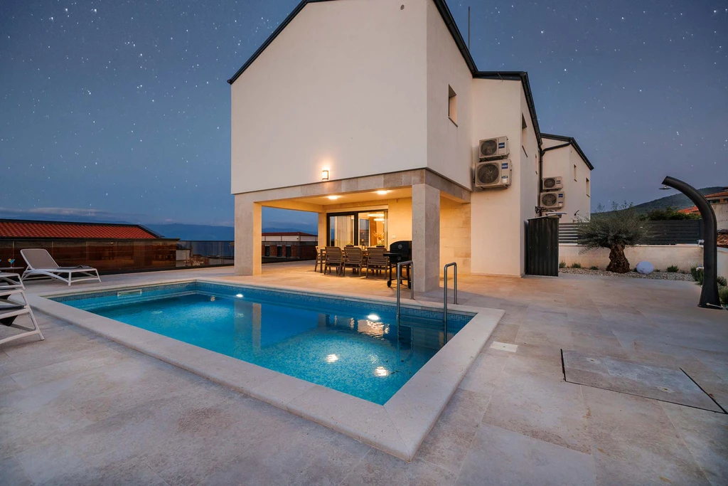 Villa in Vrbnik with Private Heated Pool & Sea View