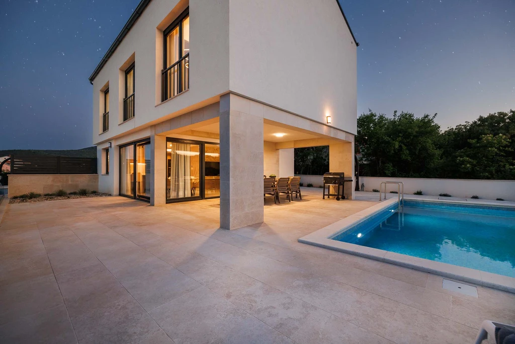 Villa in Vrbnik with Private Heated Pool & Sea View
