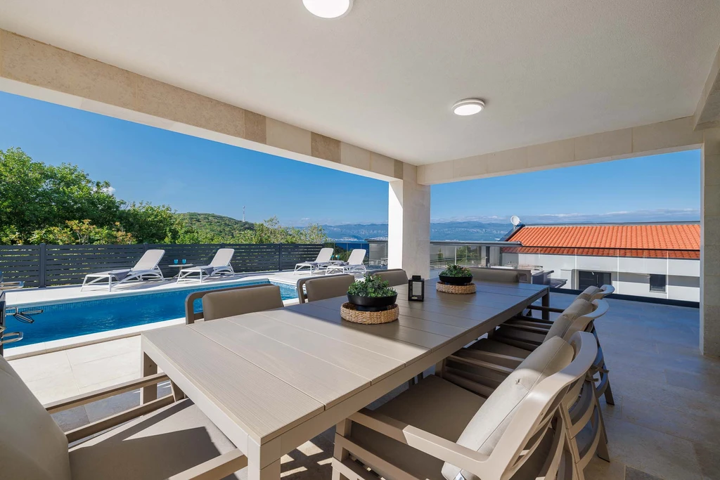 Villa in Vrbnik with Private Heated Pool & Sea View