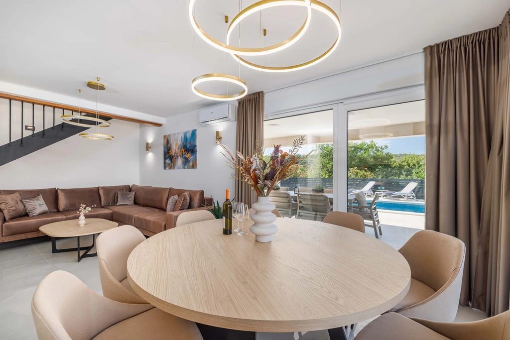 Villa in Vrbnik with Private Heated Pool & Sea View