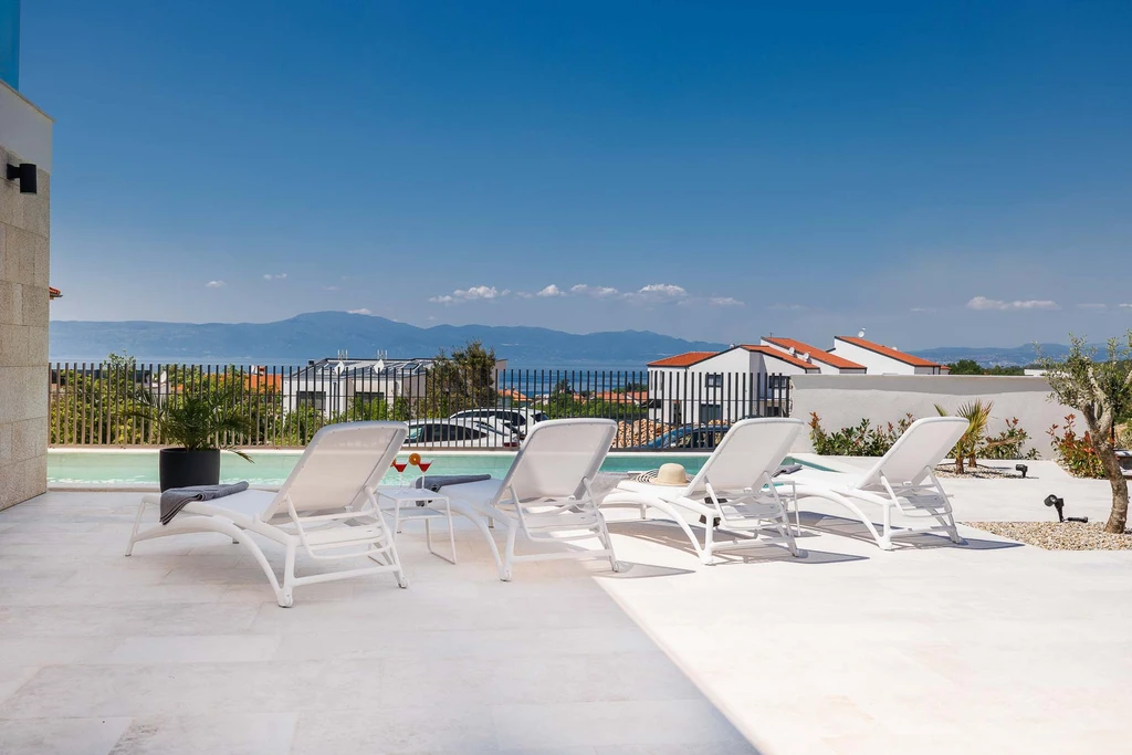Malinska Villa with Private Heated Saltwater Pool