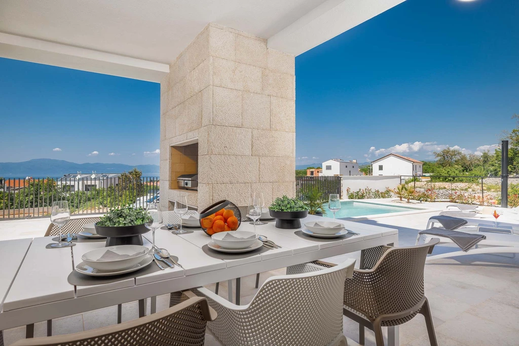 Malinska Villa with Private Heated Saltwater Pool