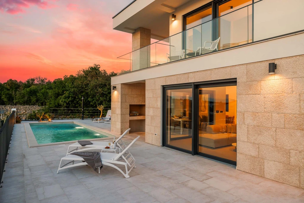 Malinska Villa with Private Heated Saltwater Pool