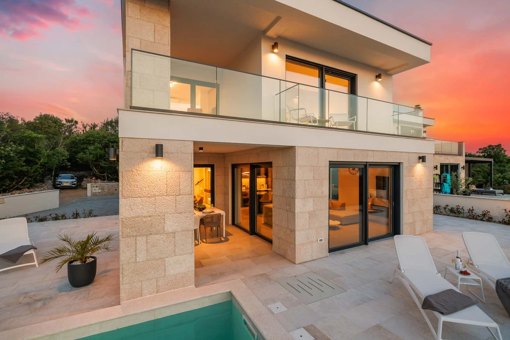 Malinska Villa with Private Heated Saltwater Pool
