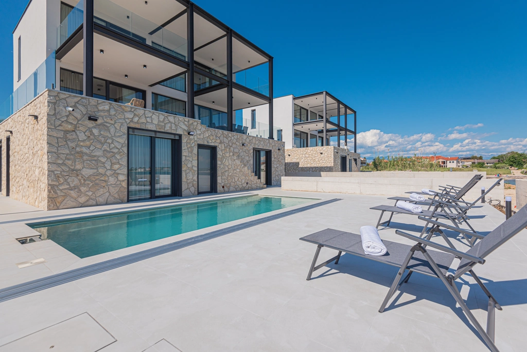 Seafront Villa with Pool and Game Room in Privlaka