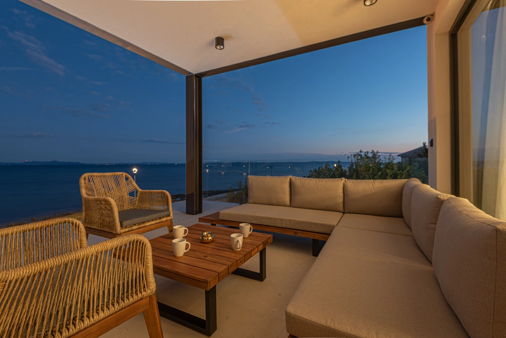 Seafront Villa with Pool and Game Room in Privlaka