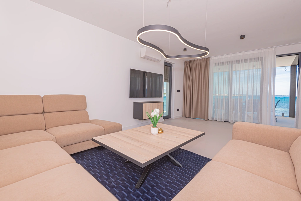 Privlaka Seafront Villa with Private Pool & Game Room