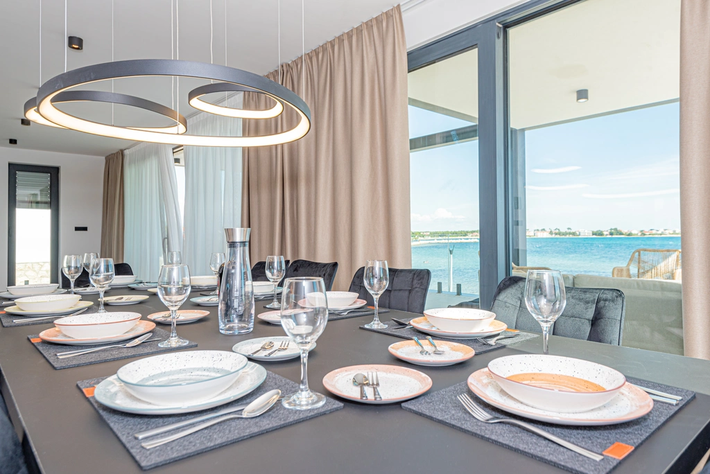 Privlaka Seafront Villa with Private Pool & Game Room