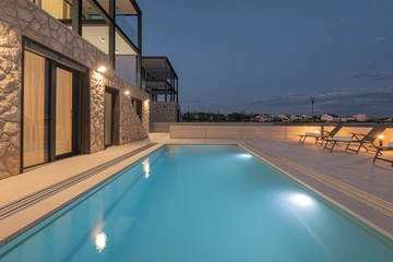 Privlaka Seafront Villa with Private Pool & Game Room