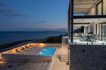 Privlaka Seafront Villa with Private Pool & Game Room
