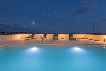 Privlaka Seafront Villa with Private Pool & Game Room