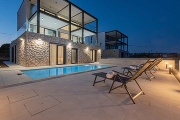 Privlaka Seafront Villa with Private Pool & Game Room