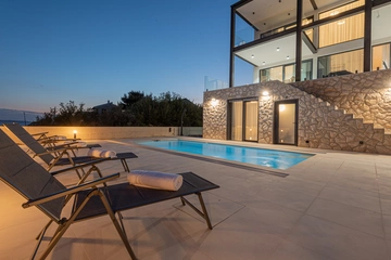 Privlaka Seafront Villa with Private Pool & Game Room