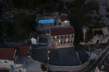 Stone Villa with Pool and Sea Views in Prizna