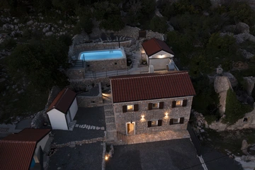 Stone Villa with Pool and Sea Views in Prizna