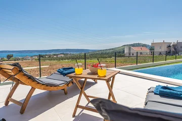 Contemporary Villa with Pool and Jacuzzi in Kaštel Novi