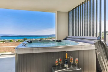 Contemporary Villa with Pool and Jacuzzi in Kaštel Novi