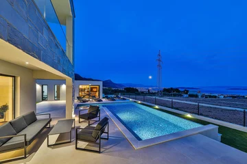Contemporary Villa with Pool and Jacuzzi in Kaštel Novi