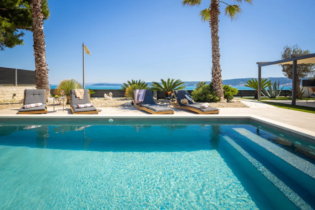 Seafront Villa with Pool in Kaštel Štafilić
