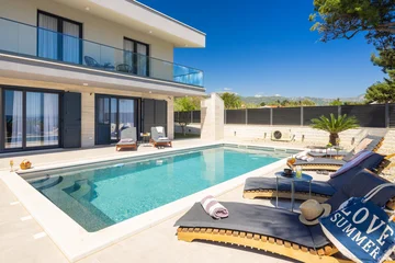 Seafront Villa with Pool in Kaštel Štafilić