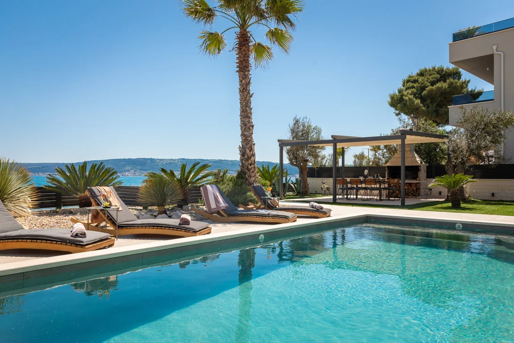 Seafront Villa with Pool in Kaštel Štafilić